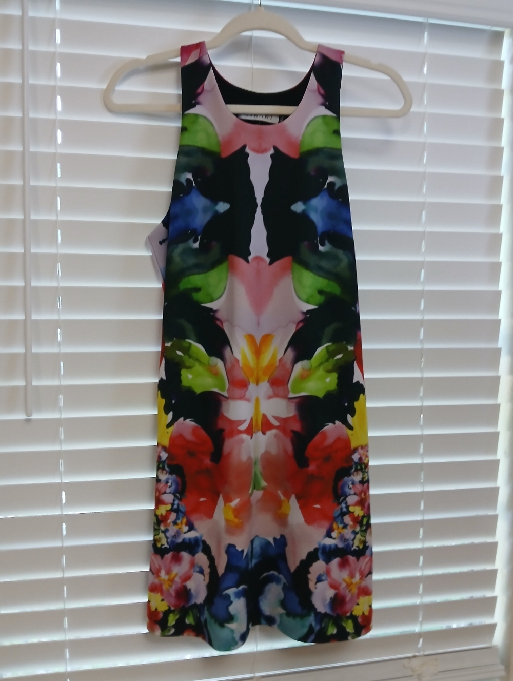 Askari Colorful Abstract Floral Shift Dress